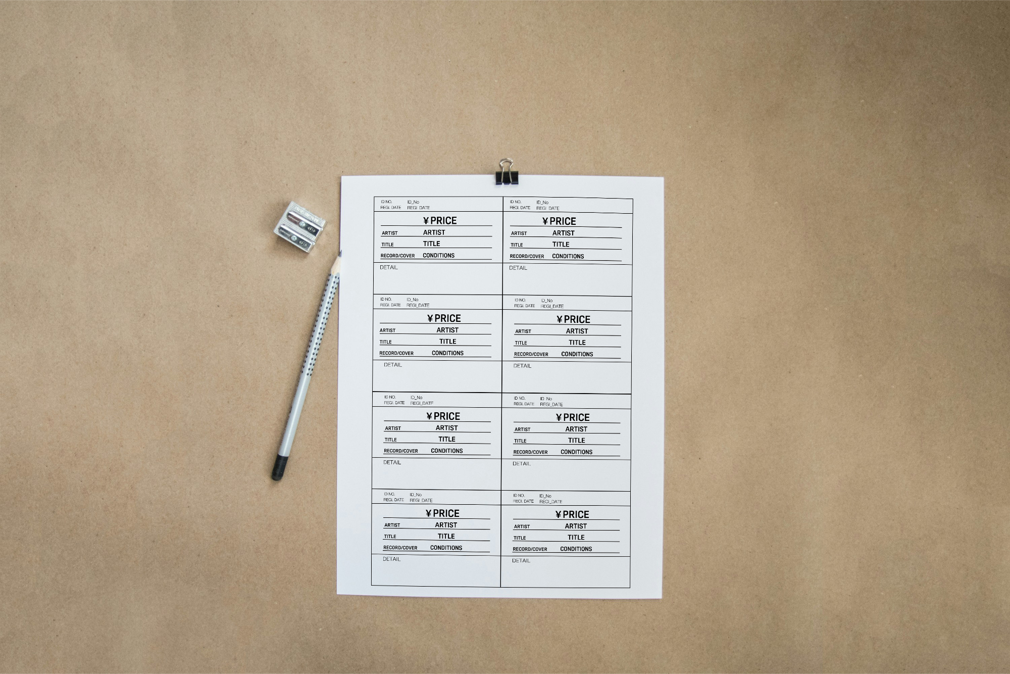 Amsterdam Records　/　price tag